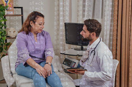 Doctor listening carefully to patient 