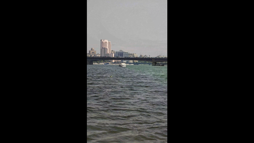 El galaa bridge and the egyptian museum from the nile