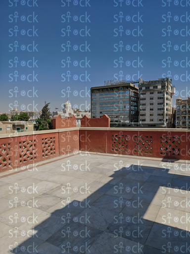 Rooftop terrace, city panorama