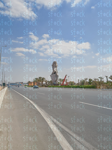  The statue in its road surroundings