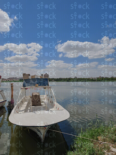 قارب صغير ببحيرة التمساح