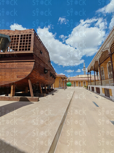 Wooden Ship Model Symbolizing the Opening of the Suez Canal
